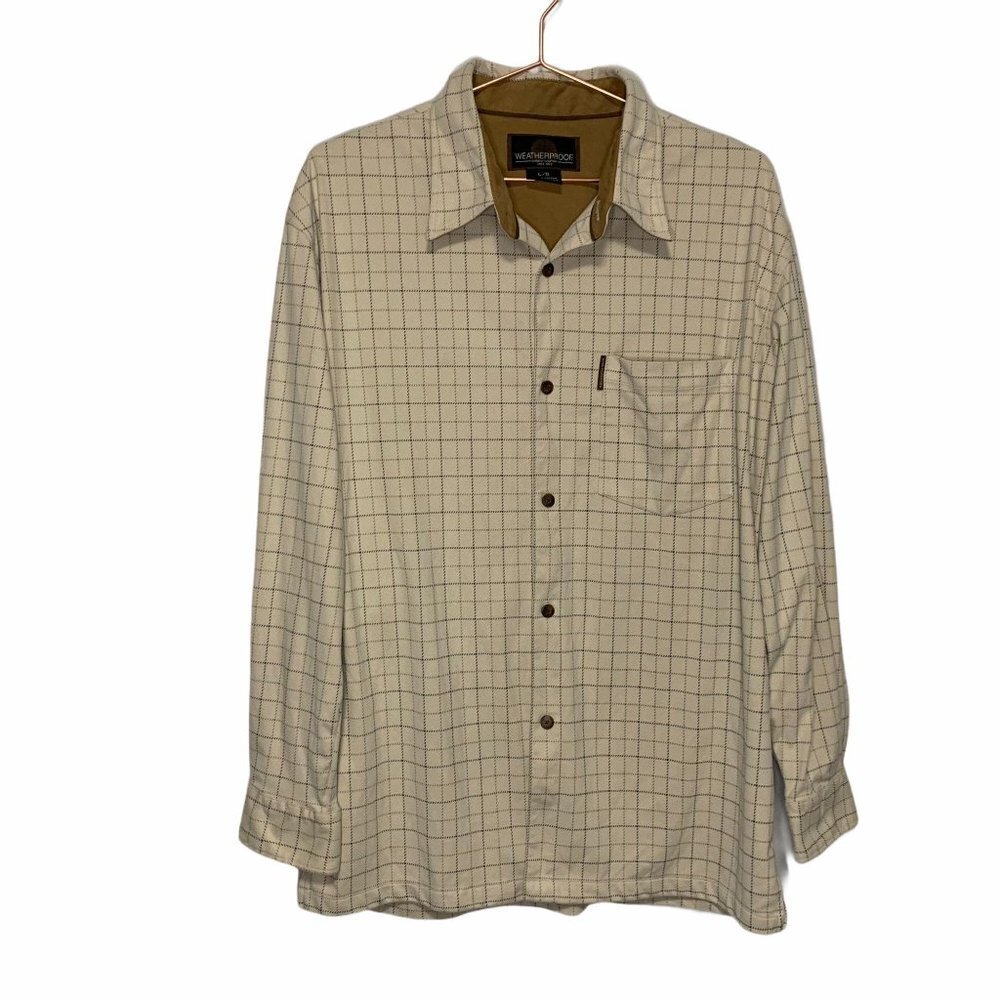 Weatherproof Button Up Long Sleeve Mens Large Shrt
